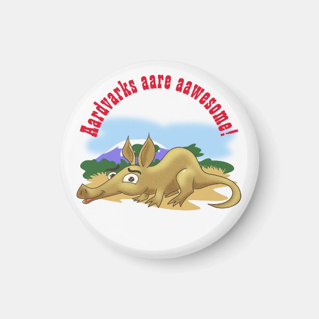 Cartoon Aardvark Magnet (Front)