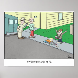 Cartoon about pest control personalized poster