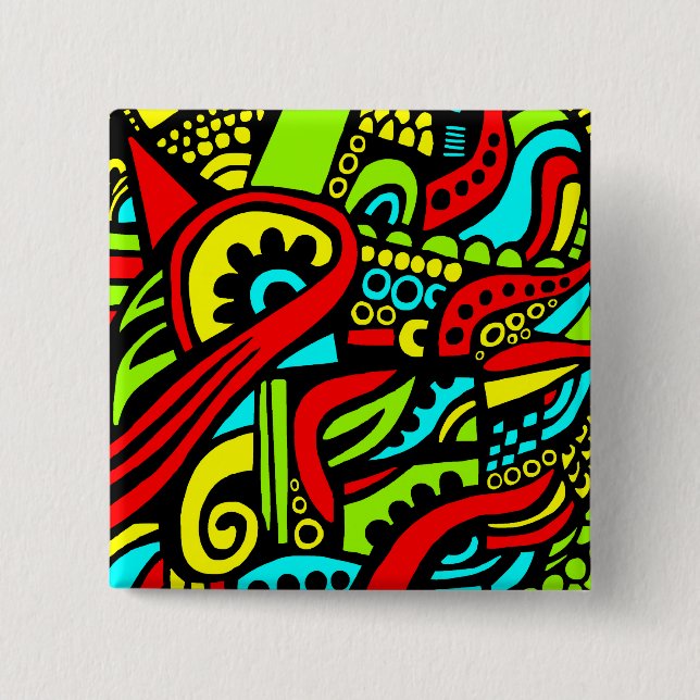 Cartoon Abstract Button (Front)
