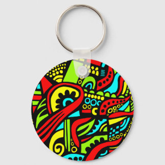 Cartoon Abstract Keychain