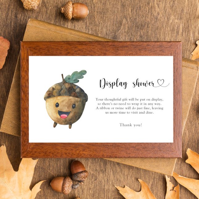 Cartoon acorn - display shower card (Creator Uploaded)