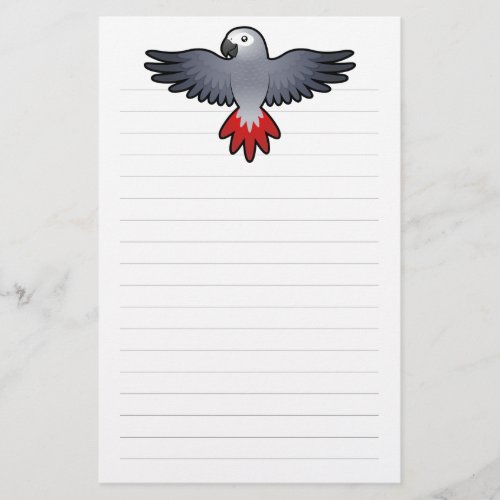 Cartoon African Grey  Amazon  Parrot Stationery