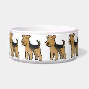 Cartoon Airedale Terrier / Welsh Terrier Bowl