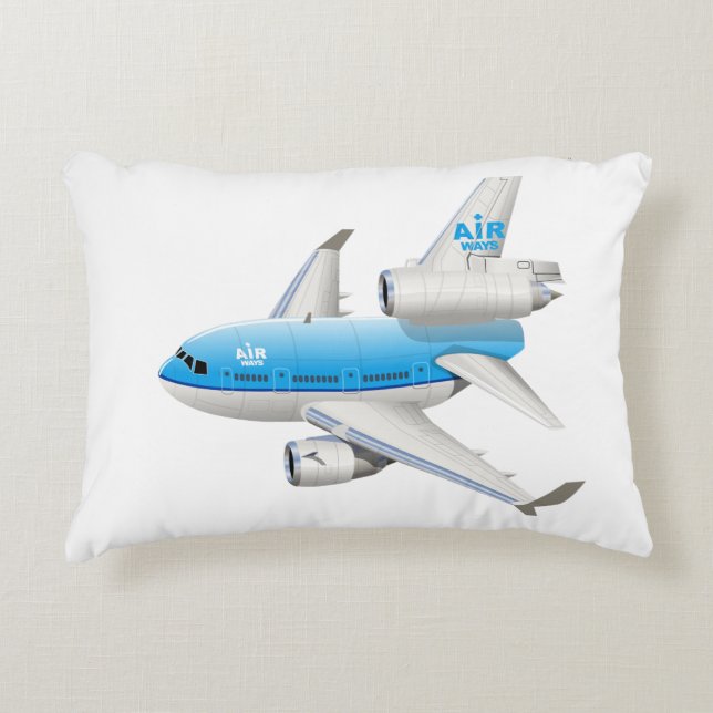 Cartoon airplane accent pillow (Front)