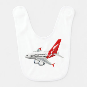 Cartoon airplane baby bib