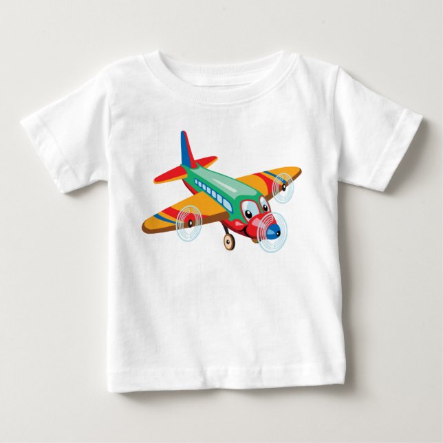 cartoon airplane baby T-Shirt (Front)