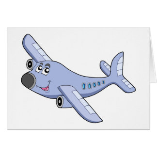 Cartoon airplane cards