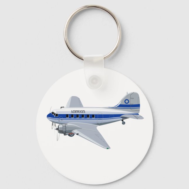 Cartoon airplane keychain (Front)