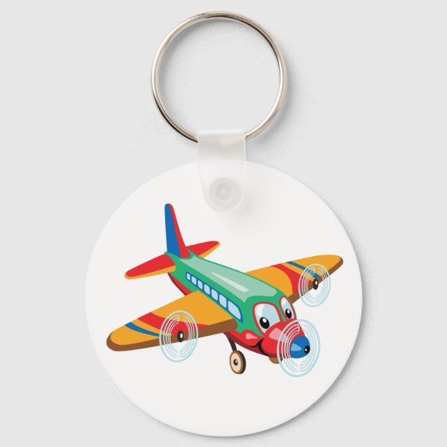 cartoon airplane keychain (Front)