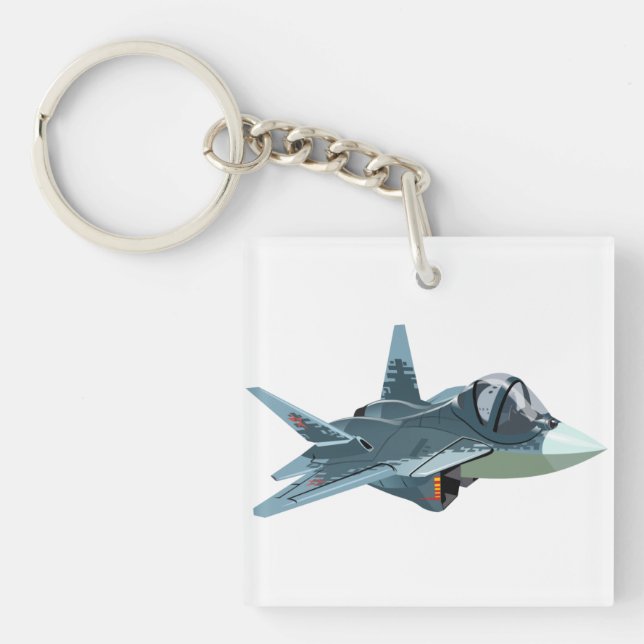 Cartoon airplane keychain (Front)