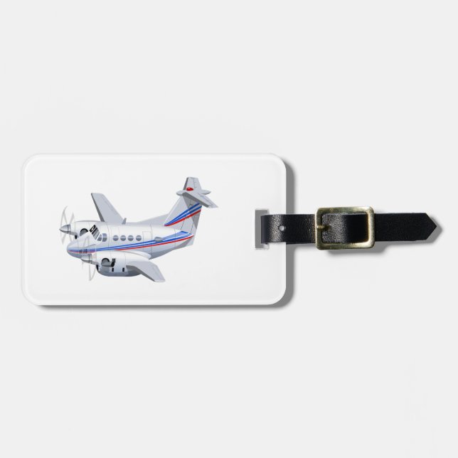 Cartoon airplane luggage tag (Front Horizontal)