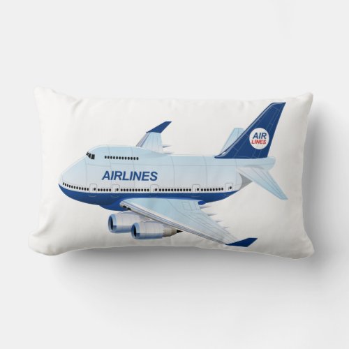 Cartoon airplane lumbar pillow