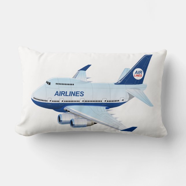 Cartoon airplane lumbar pillow (Front)