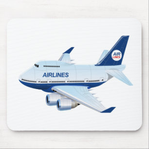 Cartoon airplane mouse pad