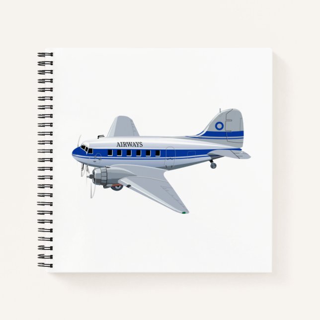 Cartoon airplane notebook (Front)