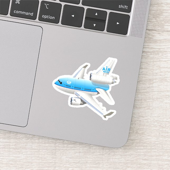 Cartoon airplane sticker (Detail)