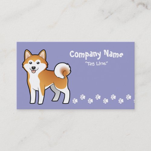 Cartoon Akita Inu / Shiba Inu Business Cards