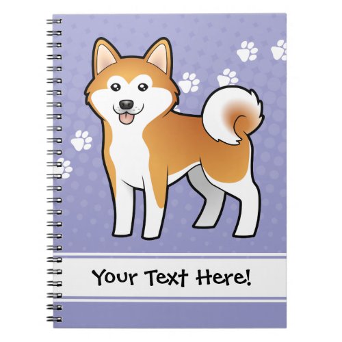 Cartoon Akita Inu  Shiba Inu Notebook