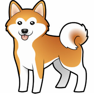 Cartoon Akita Inu / Shiba Inu Statuette