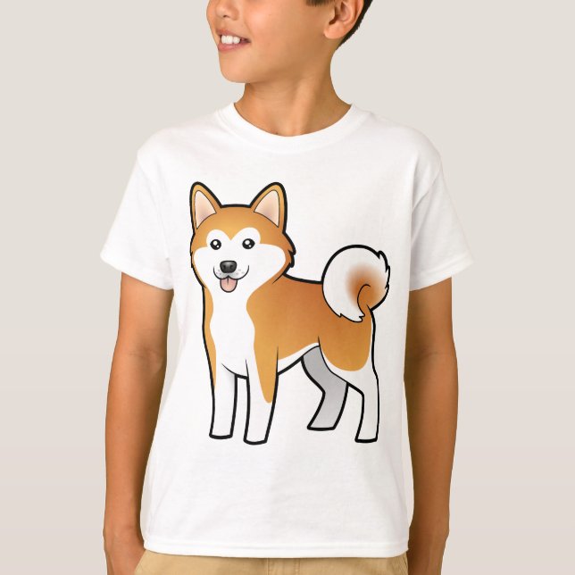 Cartoon Akita Inu / Shiba Inu T-Shirt (Front)