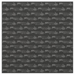 Cartoon alien snake pencil drawing motif pattern fabric