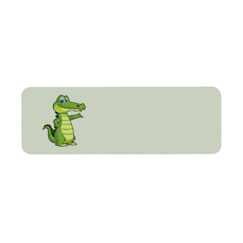 Cartoon Alligator Background Label