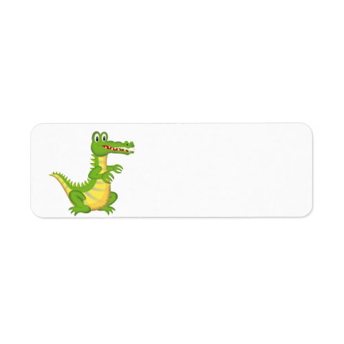 Cartoon Alligator background Label