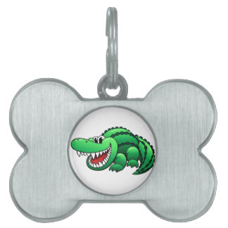 Cartoon Alligator Pet ID Tag