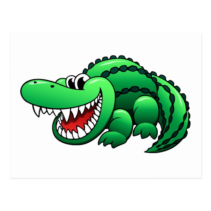 Cartoon Alligator Post Cards