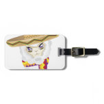 Cartoon Alpaca in Sombrero Bag Tag Cartoon Alpaca in Sombrero Bag Tag