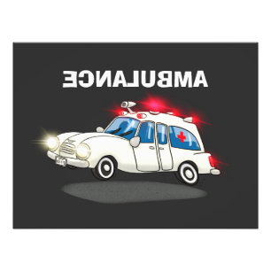 Cartoon Ambulance Photo Print