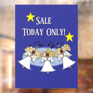 Cartoon Angel Choir Customizable Window Cling