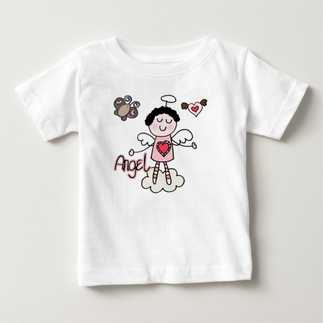 Cartoon Angel Girly Baby Tutu Bodysuit (Front)