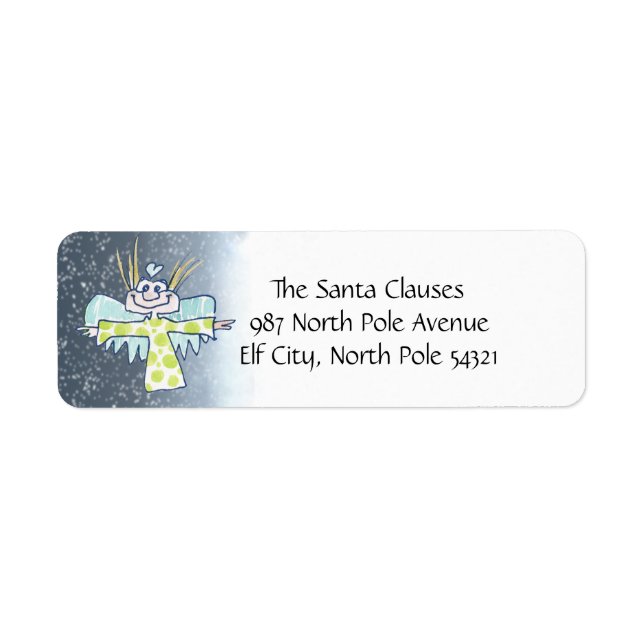 Cartoon Angel Return Address Label (Front)