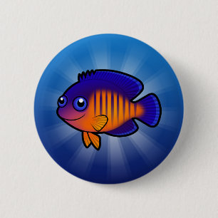 Cartoon Angelfish 1 Pinback Button