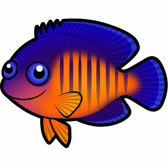 Cartoon Angelfish 1 Statuette (Front)