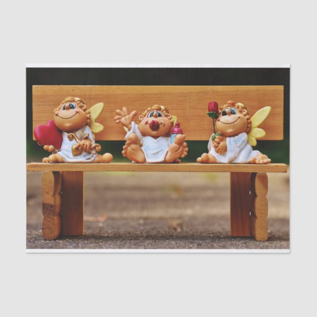 cartoon angels tissue paper (Front)