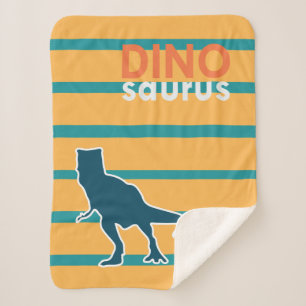 Cartoon angry T-rex dinosaur boy's Sherpa Blanket