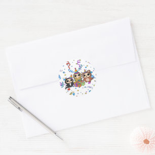 Cartoon Animal Birthday Sticker