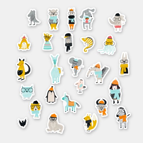 Cartoon Animal Critters Collection Sticker