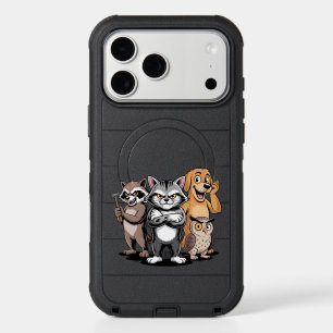 Cartoon Animal Team Character Illustration iPhone 17 Pro Max Case