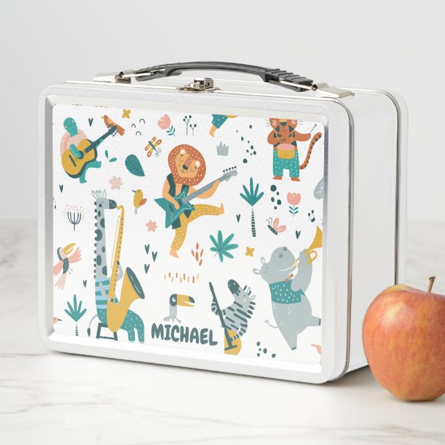 Cartoon Animals Band Metal Lunch Box (In Situ)