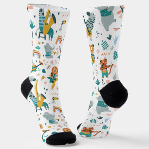 Cartoon Animals Band Socks