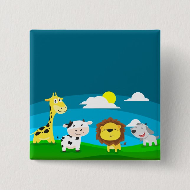Cartoon animals       button (Front)