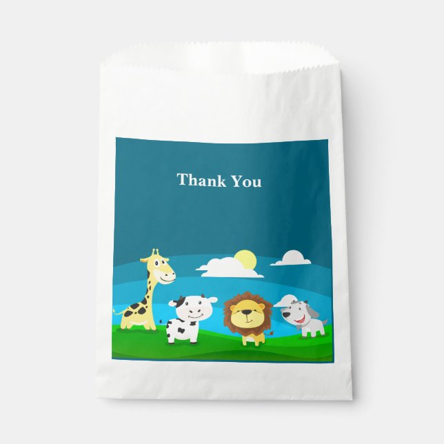 Cartoon animals       favor bag (Front)