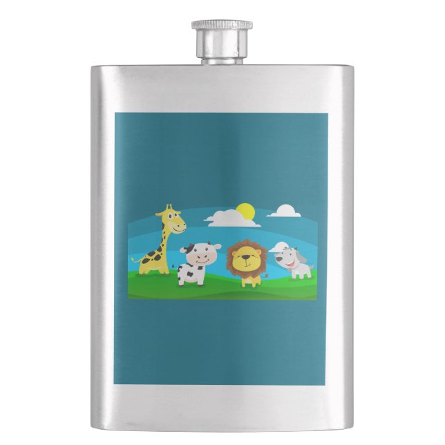 Cartoon animals     flask (Front)