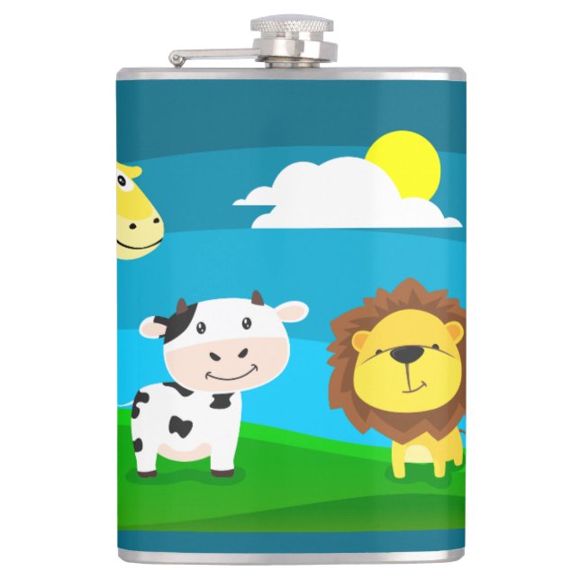 Cartoon animals    flask (Front)