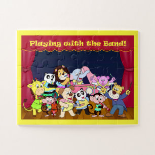 Cartoon Animals In the Band Jigsaw Puzzle