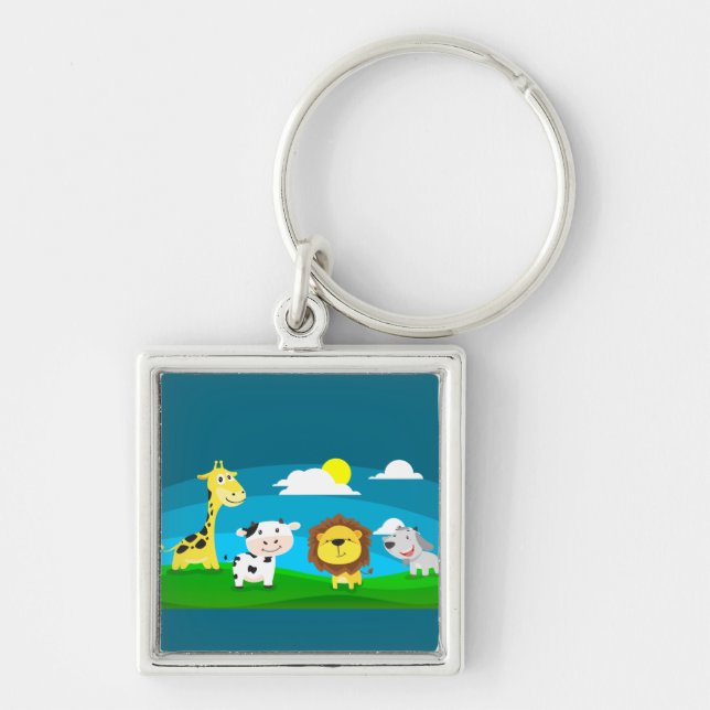 Cartoon animals    keychain (Front)