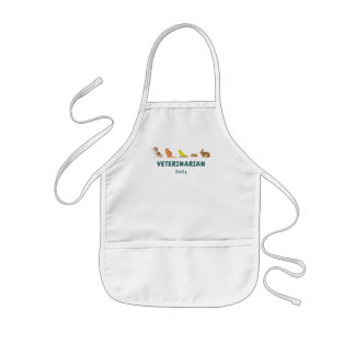 Cartoon Animals Kids' Veterinarian Pretend Play Apron
